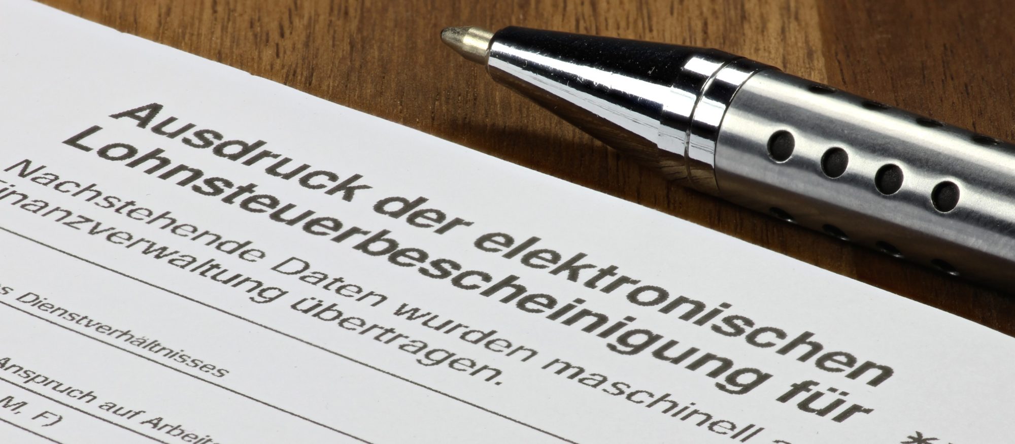 Ausdruck der elektronischen Lohnsteuerbescheinigung